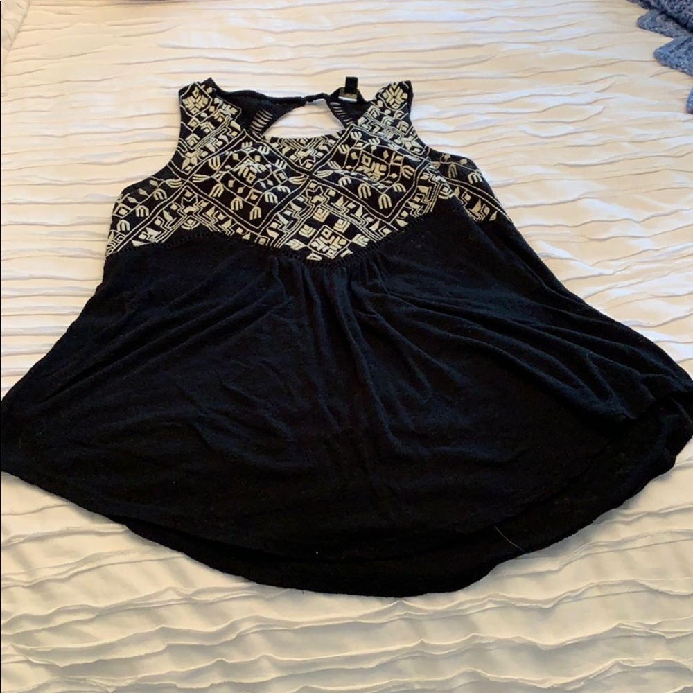 Black Lucky Brand Cotton Tank Top